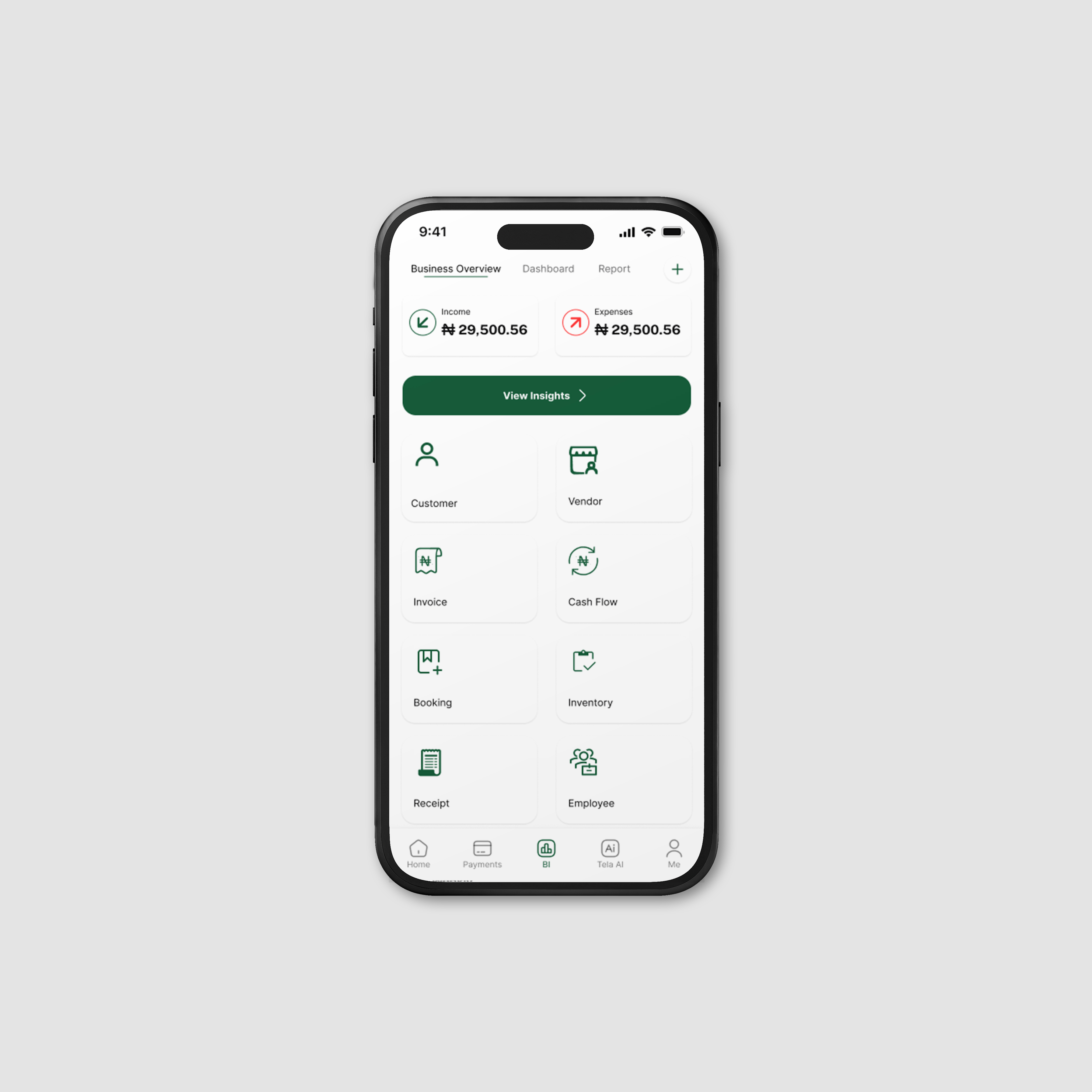 tela mockup