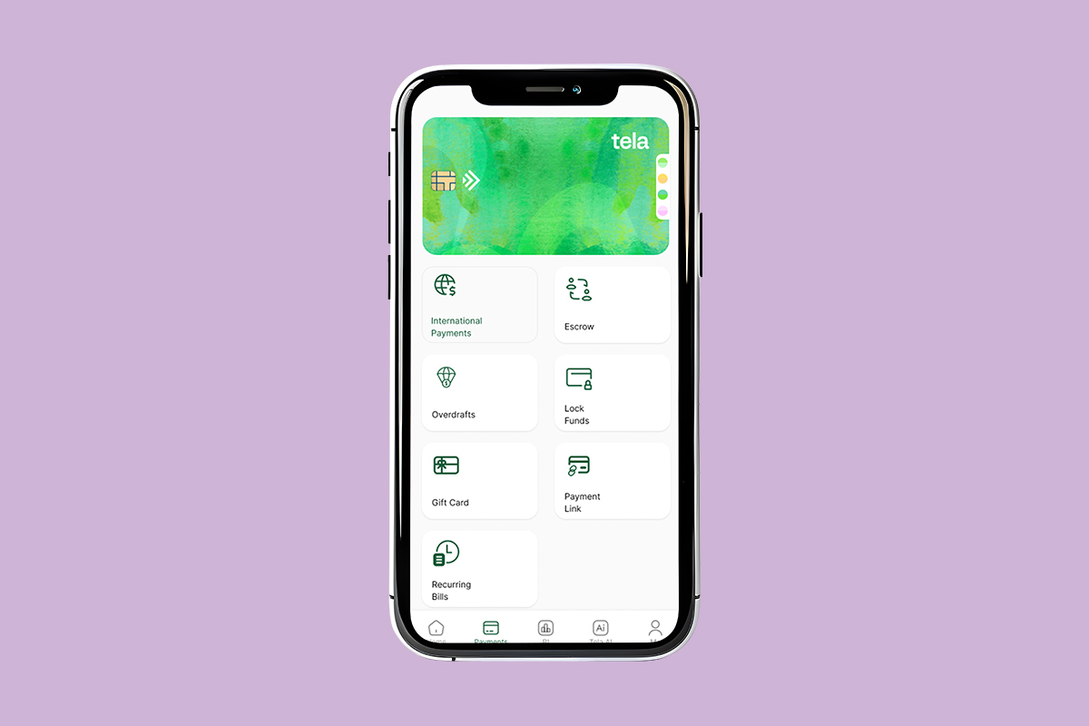 Tela app mockup